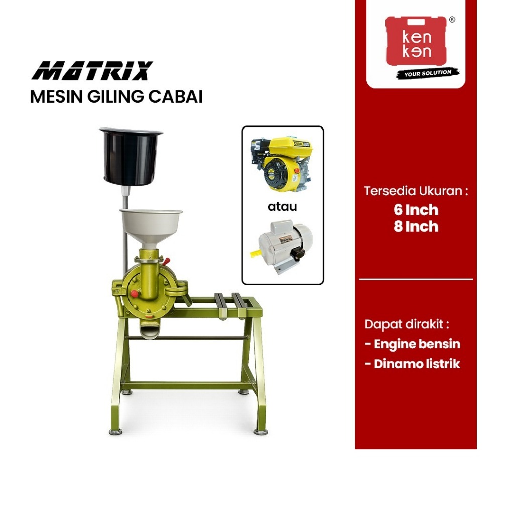 PMJA Giling Bumbu Cabai Ukuran 8 Inch Mesin PMJA 8 Inch | Kosongan