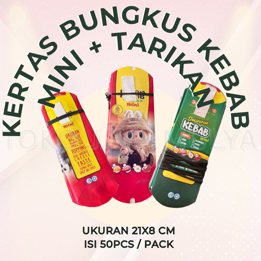 (TERMURAH) KERTAS BUNGKUS KEBAB MINI + TARIKAN