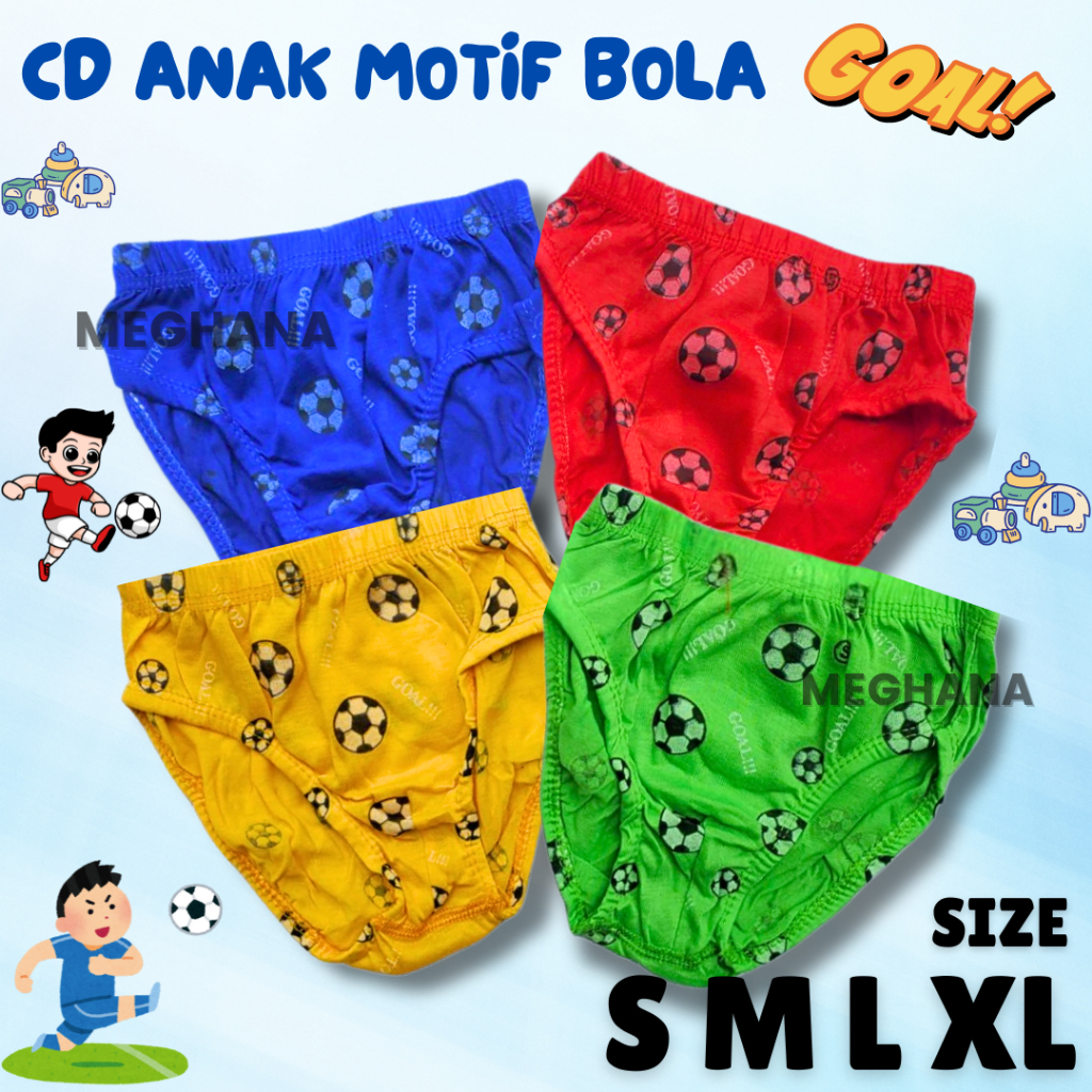 Celana Dalam Anak Bola Motif Ball / Celana Dalam Anak Laki Laki / CD ANAK BOLA