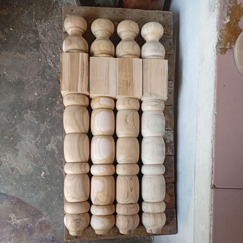 menur bubut kayu custom