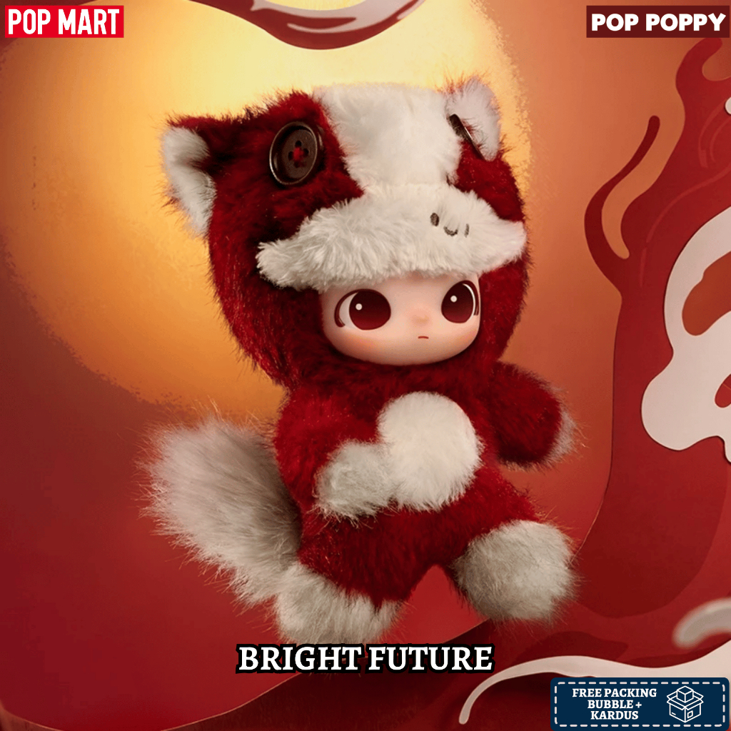 POP MART Have a Good Run BRIGHT FUTURE DIMOO Plush Doll Pendant Gantungan Tas Selected