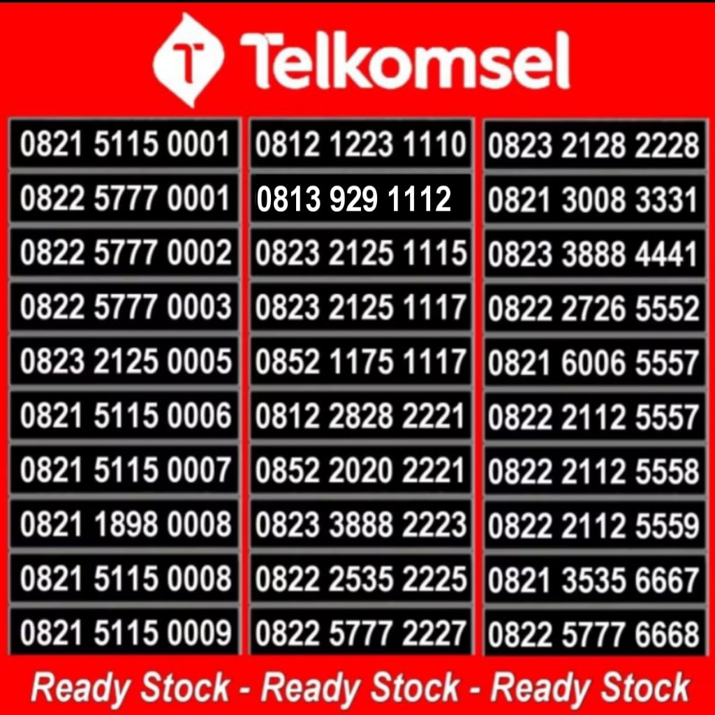 KARTU PERDANA SIMPATI 4G LTE CANTIK TELKOMSEL RAPIH EKOR AAAB 0007 0008 1112 1117 1118 7778