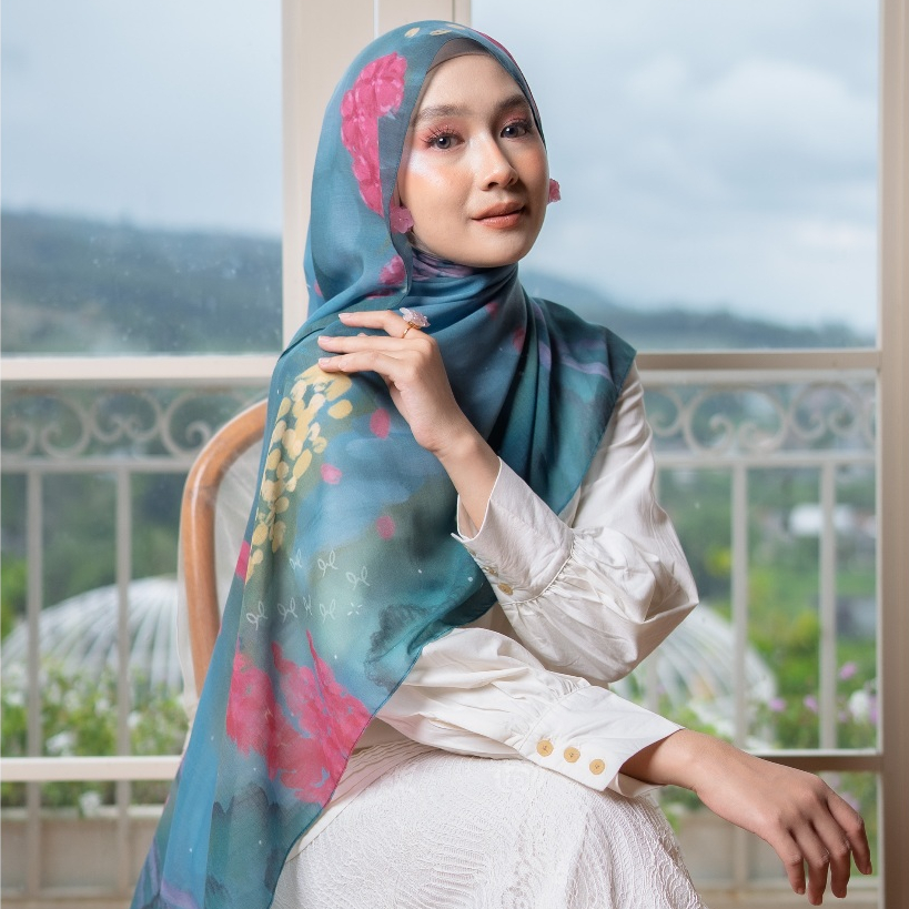 Haem - Secret Passage Series - Silvan - Pashmina Motif Arabian Voile / Chiffon Ceruty - Bahan Lembut