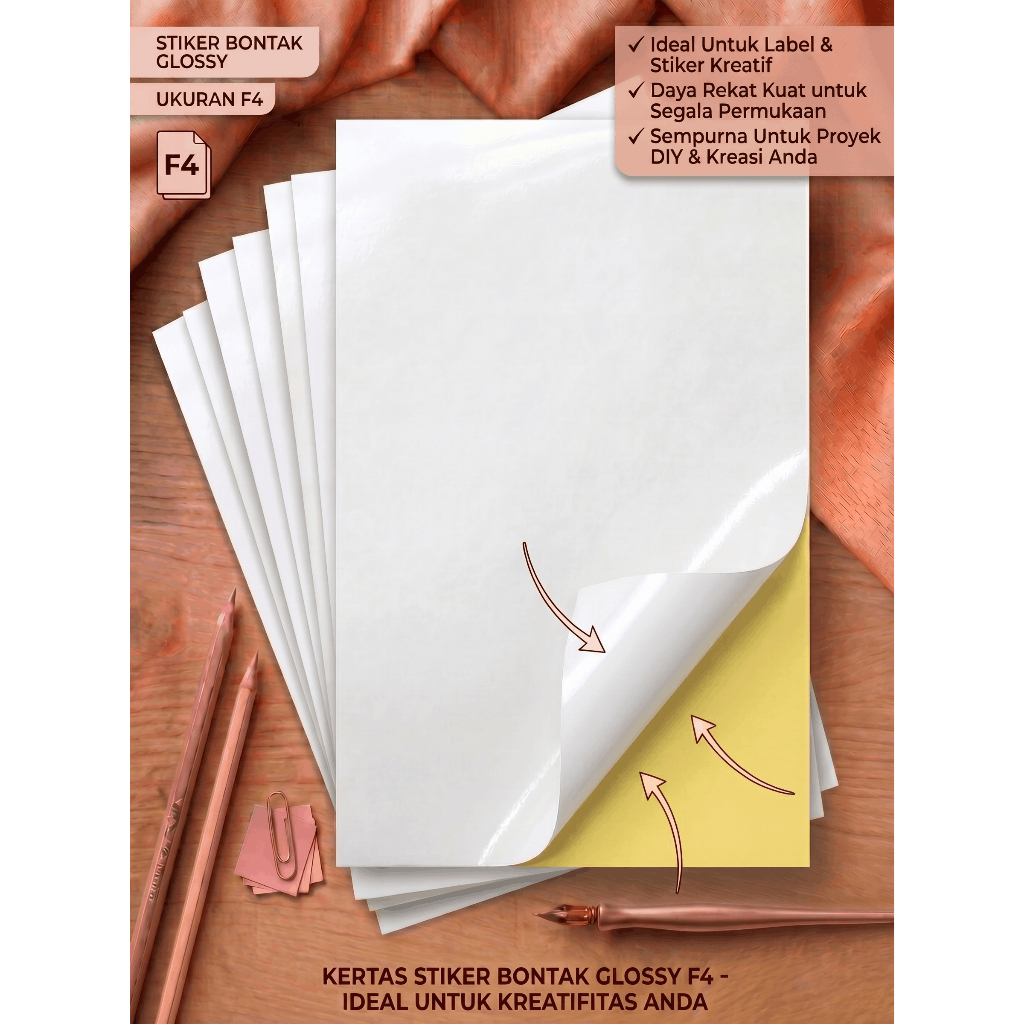 Stiker Kertas Bontak HVS Camel (100 Lembar)