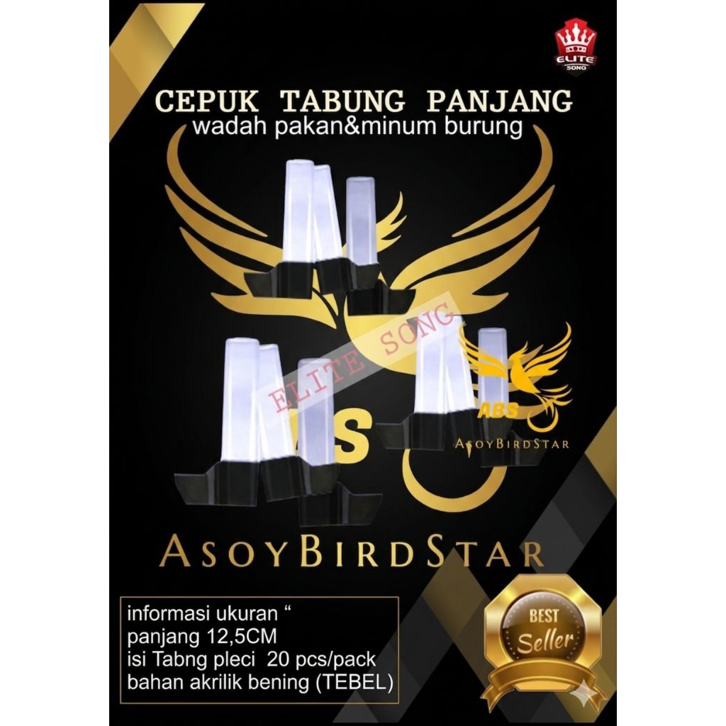 cepuk tabung pleci panjang elitesong isi 20 pc