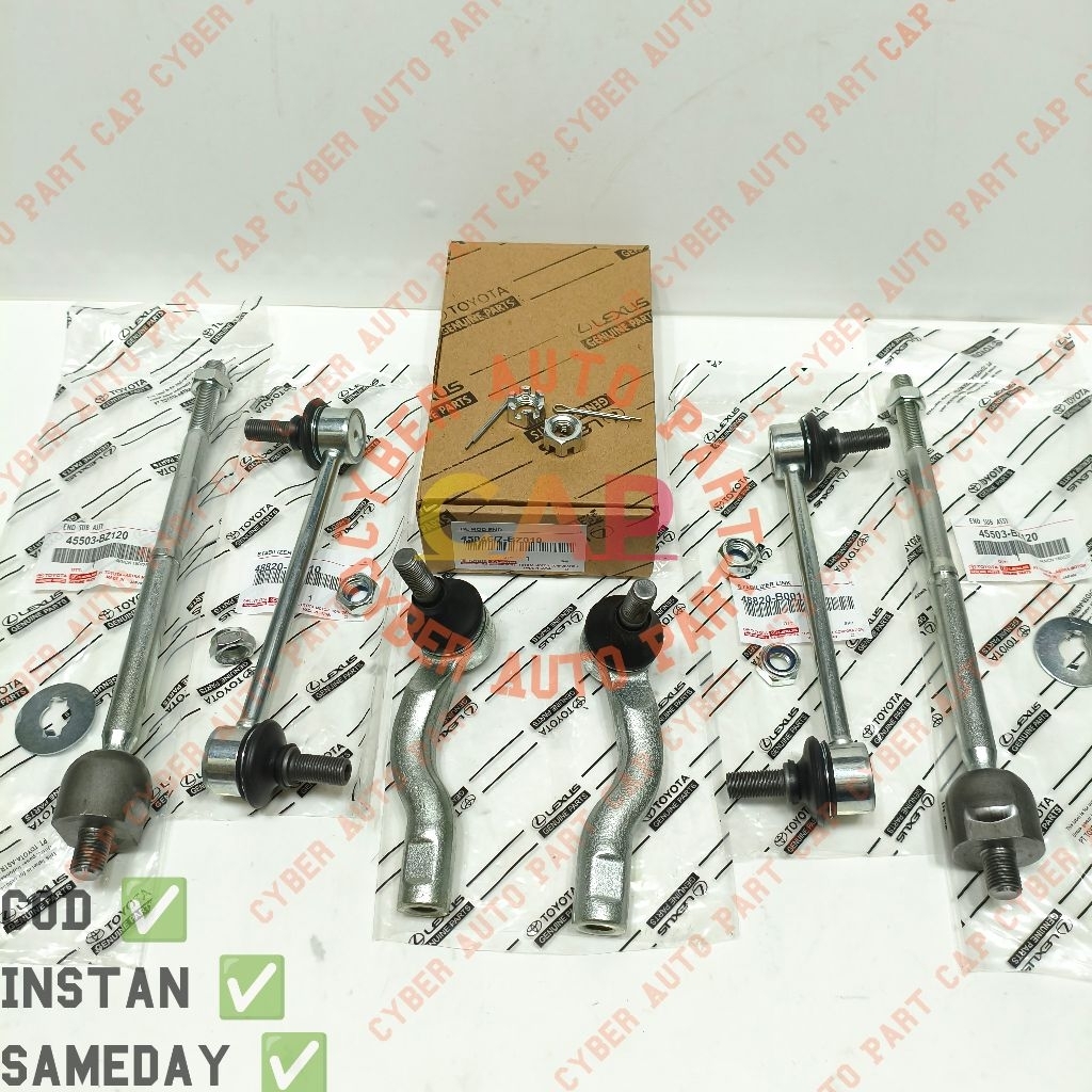Tie Rod + Long Tie Rod + Link Stabil  Depan 3 Set 6Pc Toyota All New Avanza / Xenia / Veloz 2012-201