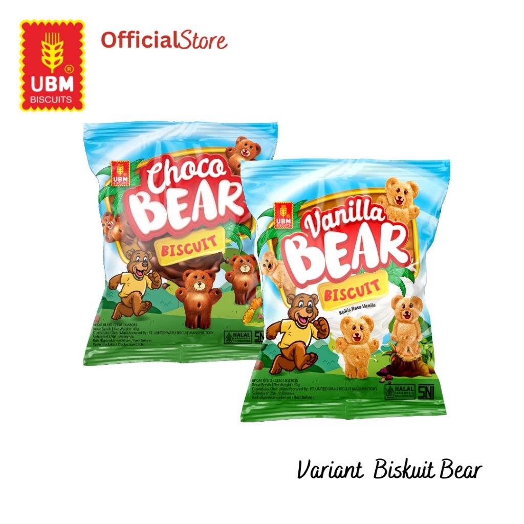 UBM Biskuit Bear 40gr Karton Isi 36 Pcs