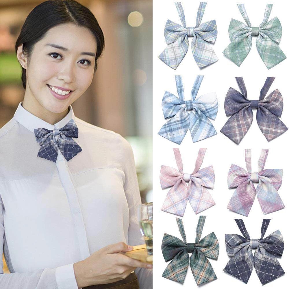 FACTORYSALE - Dasi Kupu Kupu Korea Wanita Bowtie Motif Kotak Cute Seifuku JK Style Seragam Sekolah R