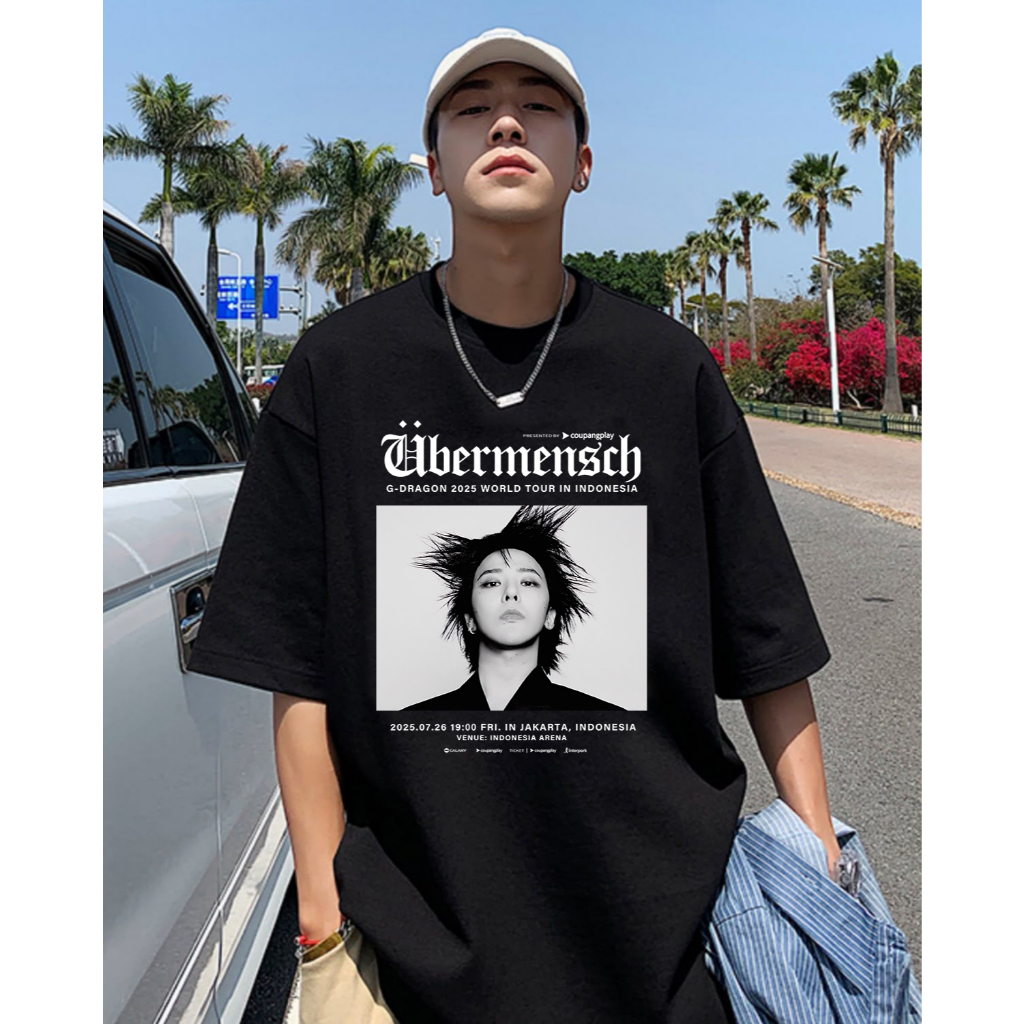 KpopTour + Kaos Oversize Premium + G-Dragon Ubermensch Tour Indonesia + Streetwear Korea + Penggemar
