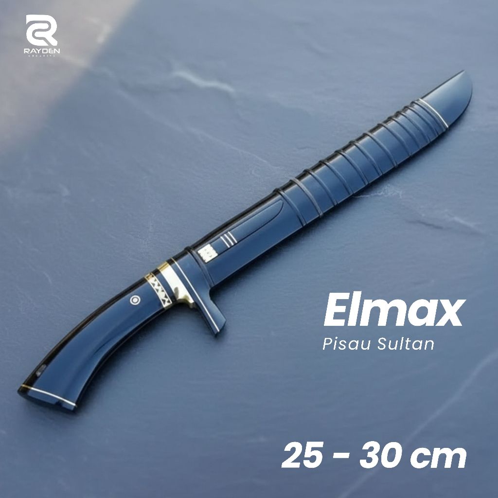 Pisau Sembelih Baja Elmax Sultan Full Tanduk 25 27 30 cm