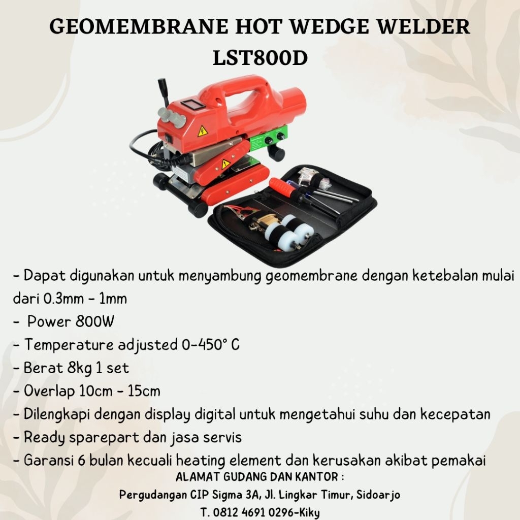 GEOMEMBRANE HOT WEDGE WELDER LST800D (Display)-Alat sambung plastik geomembrane
