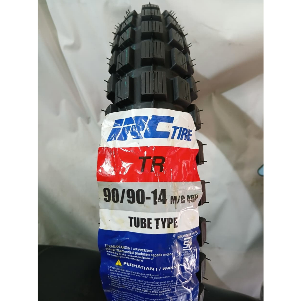 IRC TR Ban Luar Motor Ring 14 90/90 Tube Type Metik Semi Trail Belakang Beat Vario