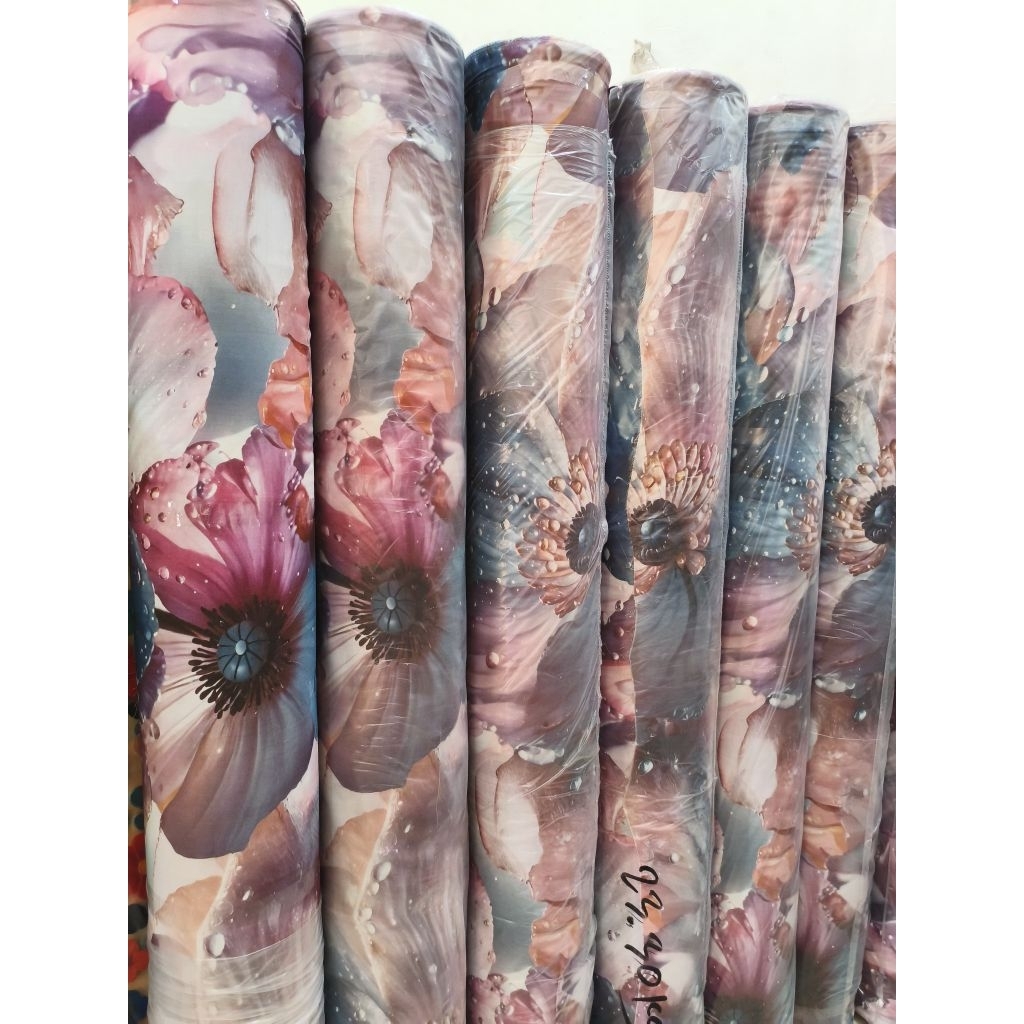 Kain Katun Rayon Viscose Premium Motif Bunga Elegan| Harga per 0.5 M | Bahan SetCel Daster Tunik Paj
