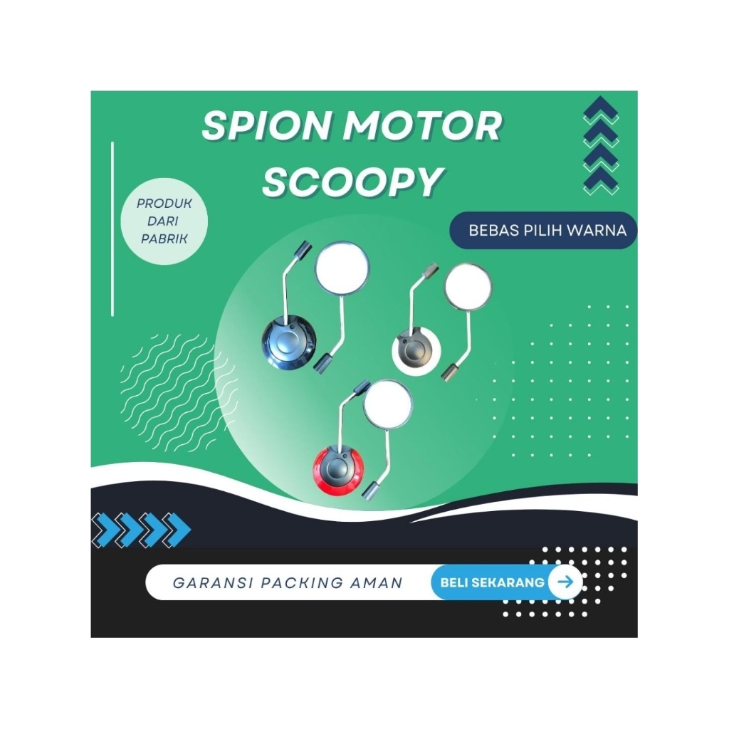 Spion HONDA SCOOPY Model Standar Spion SCOOPY MERAH Kaca Spion Motor / Spion SCOOPY