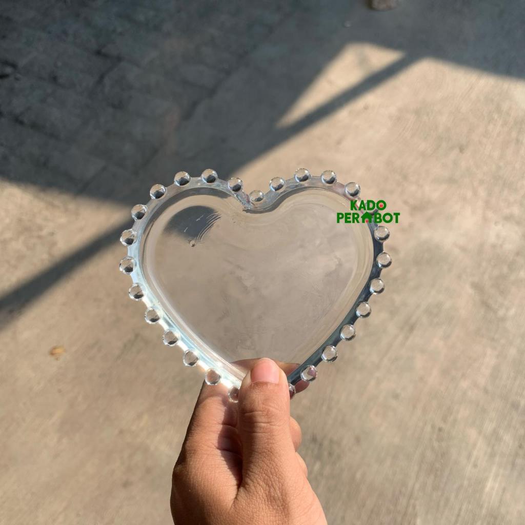 Piring Tatak LOVE-Piring Tatak Kaca-Piring Tatak Gelas Cantik Motif Love