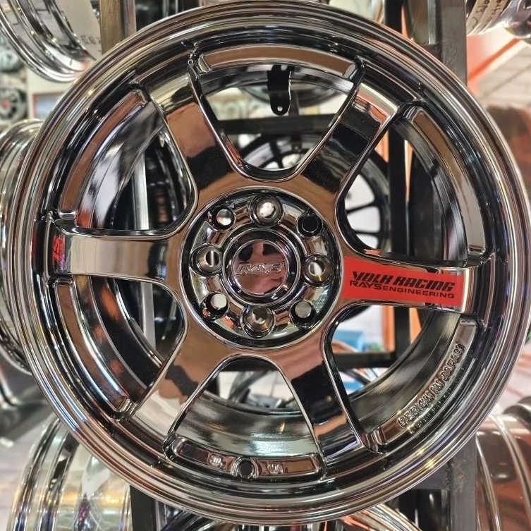 Paket velg TE37 Black Chrome Ring 16 + ban Hankook 205 55 R16