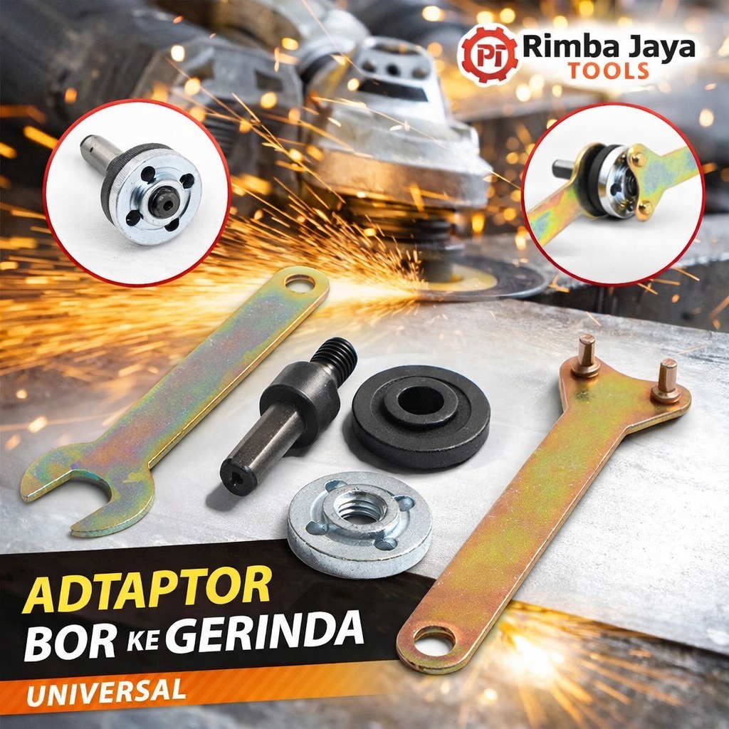 Adapter / Adaptor / Konverter Mesin Bor Ke Mesin Gerinda Adaptor Bor Ke Gerinda / Converter Bor Jadi