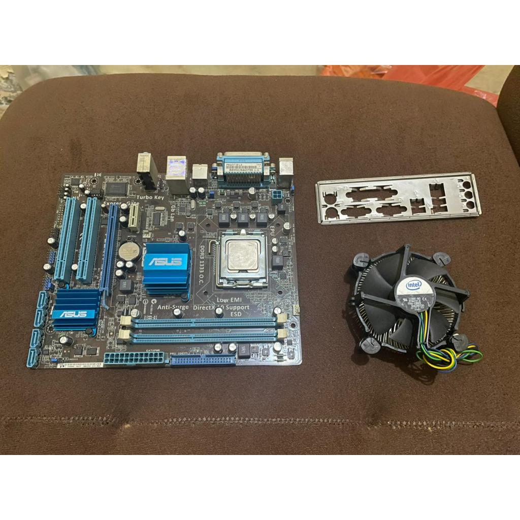 Paket Motherboard Asus P5G41T-M LX & Processor Core 2 Duo E7400 Second/Bekas