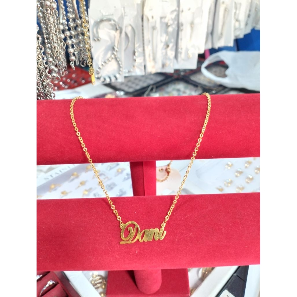 Kalung Besi Putih Putih Asli Ternate Variasi Kuning