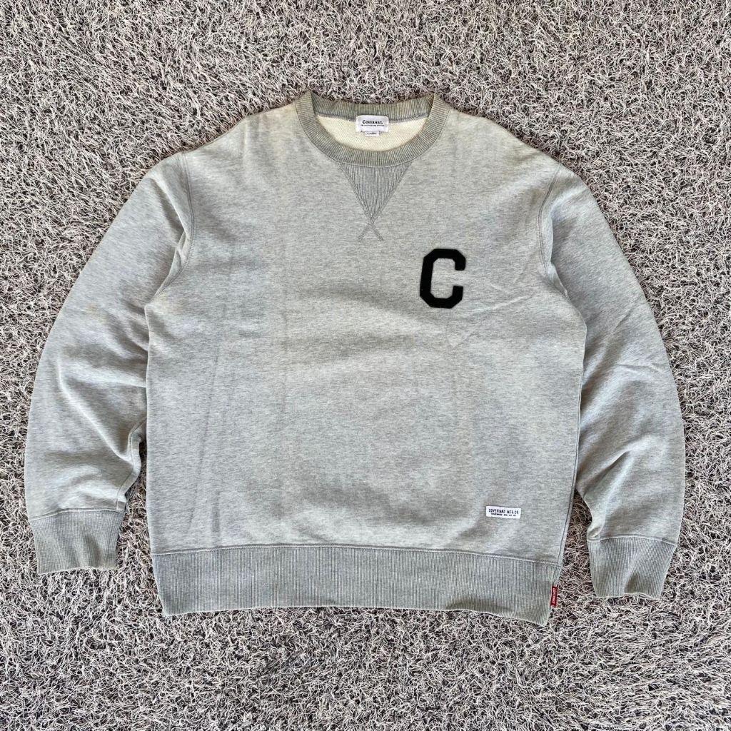 covernat big logo C grey stone sweater shirt crewneck covernat