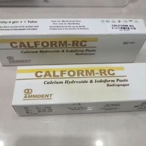 CALFORM-RC Calcium Hydroxide & iodoform paste Ammdent / Kalsium Hidroxide with iodoform 4 gr