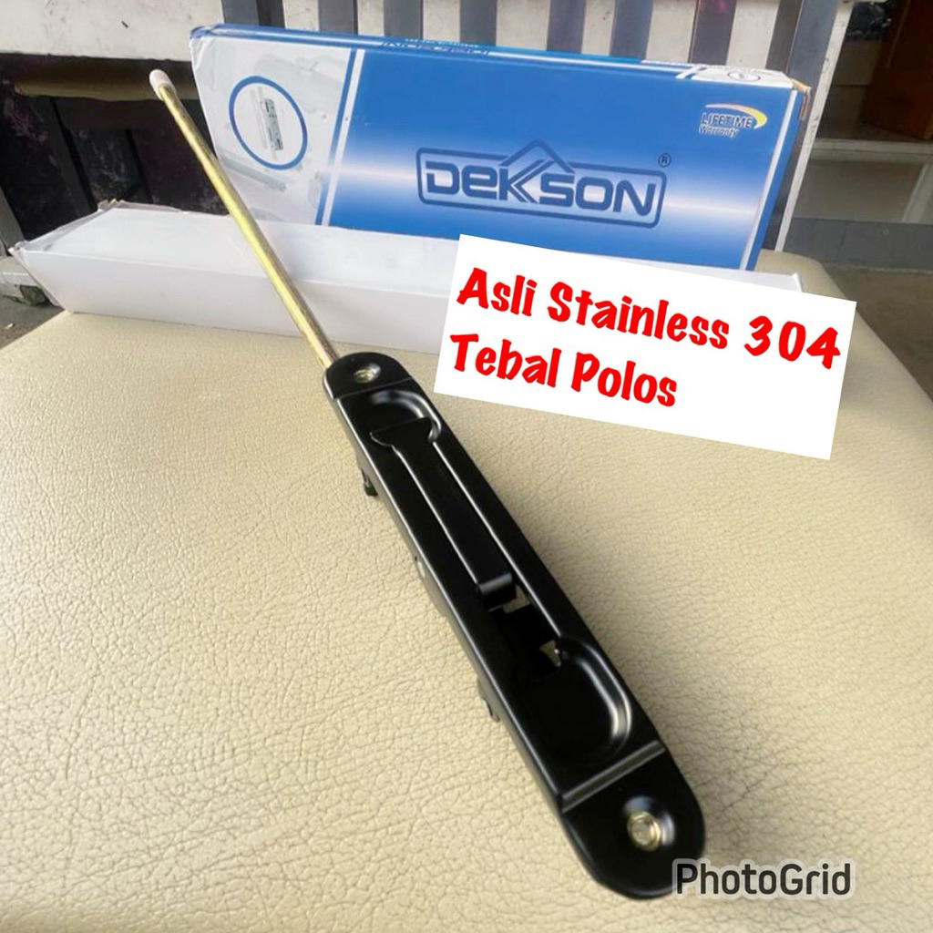 flush bolt 508 Dekkson polos flush bolt pintu alumunium fb 508 grendel tanam 508 putih dan hitam bel