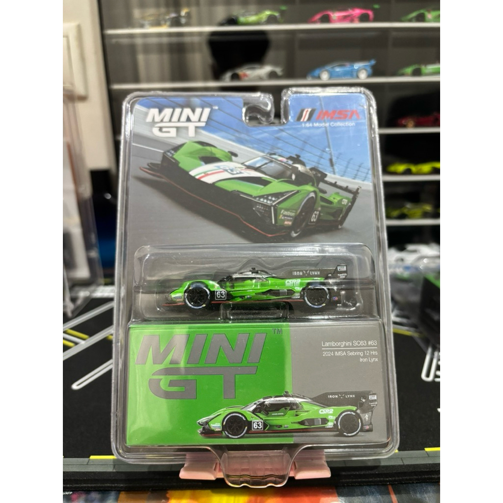 Mini GT 816 - Lamborghini SC63 #63 - 2024 IMSA Sebring 12 Hrs Iron Lynx