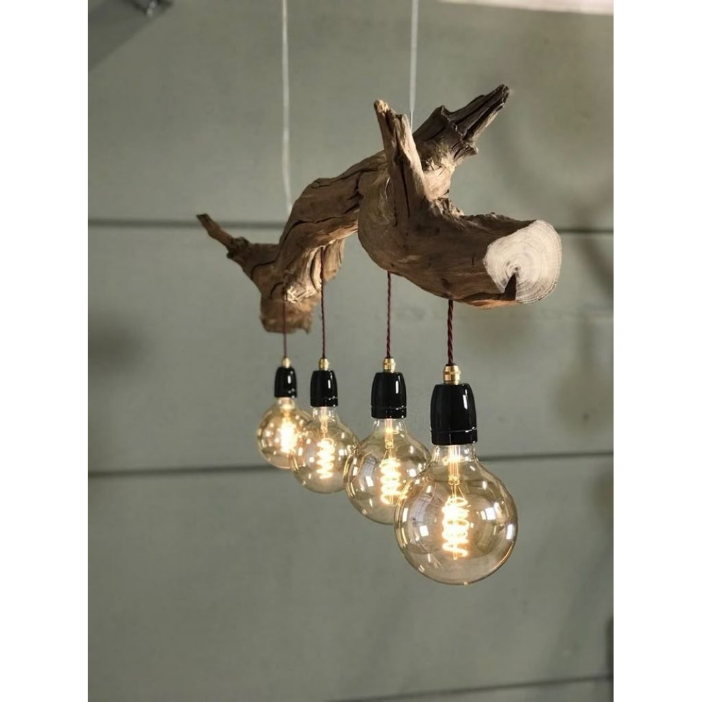 Lampu Gantung Minimalis Kayu/ Lampu Gantung Bar