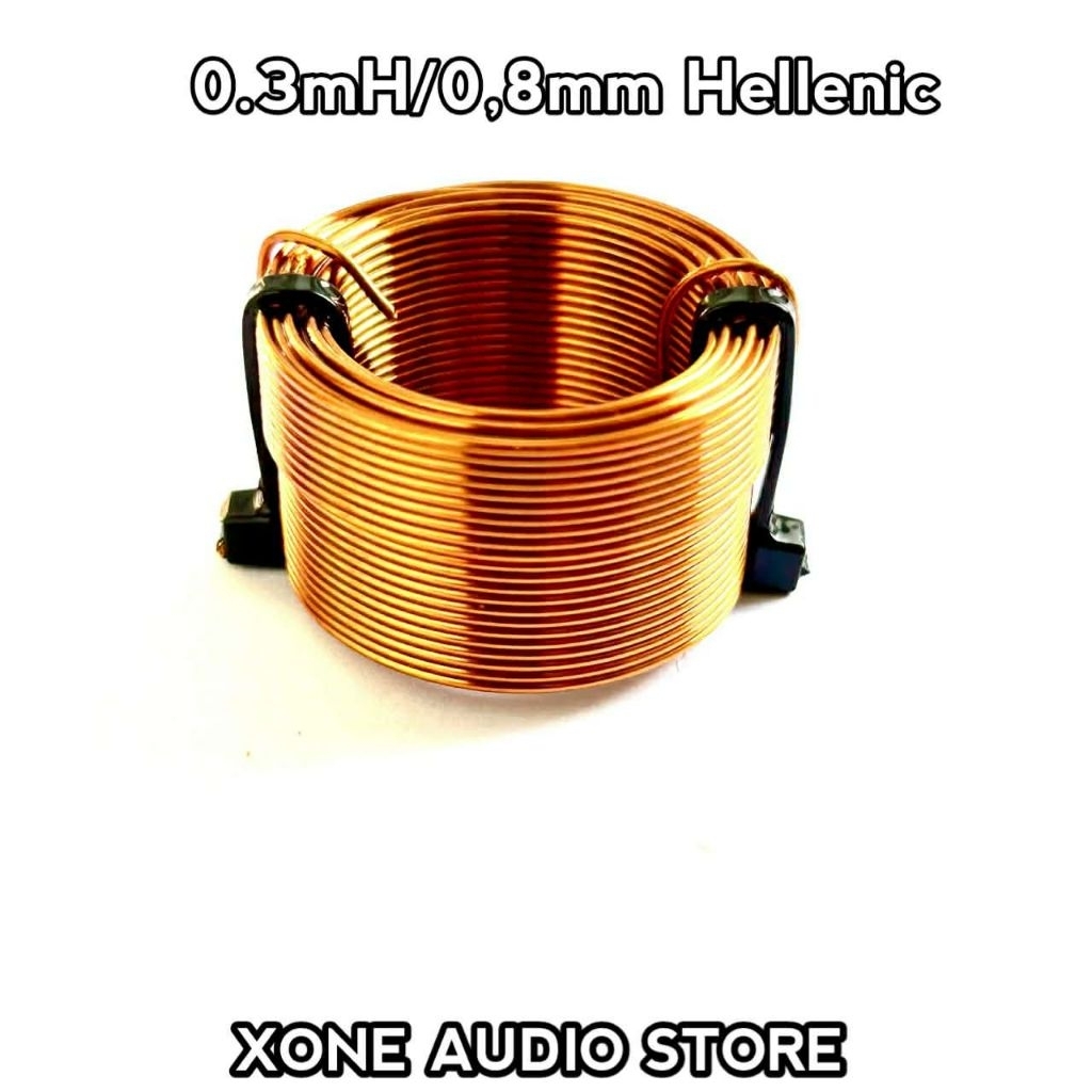 Coil induktor lilitan crossover 300uh 0.3mH kawat 0.8mm Hellenic