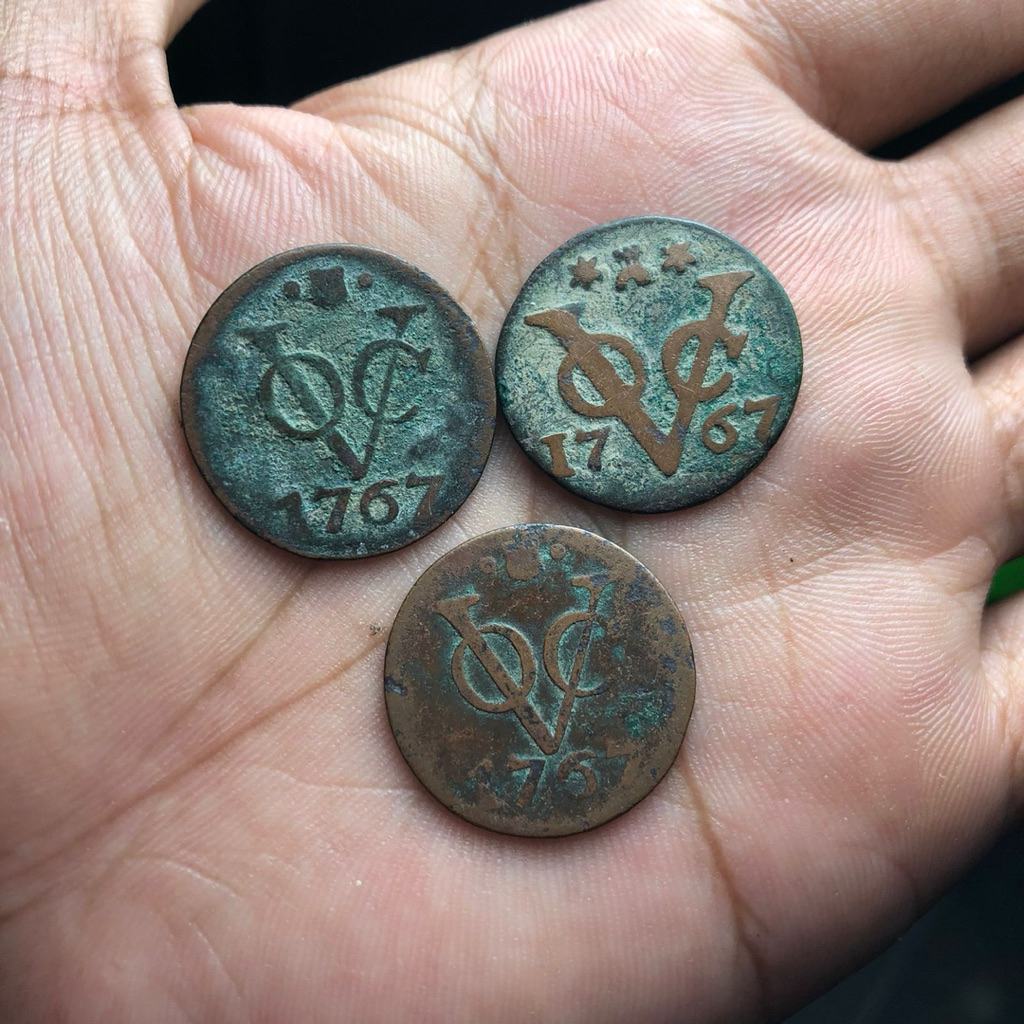 Koin VOC 3pcs Tahun 1767 Rare