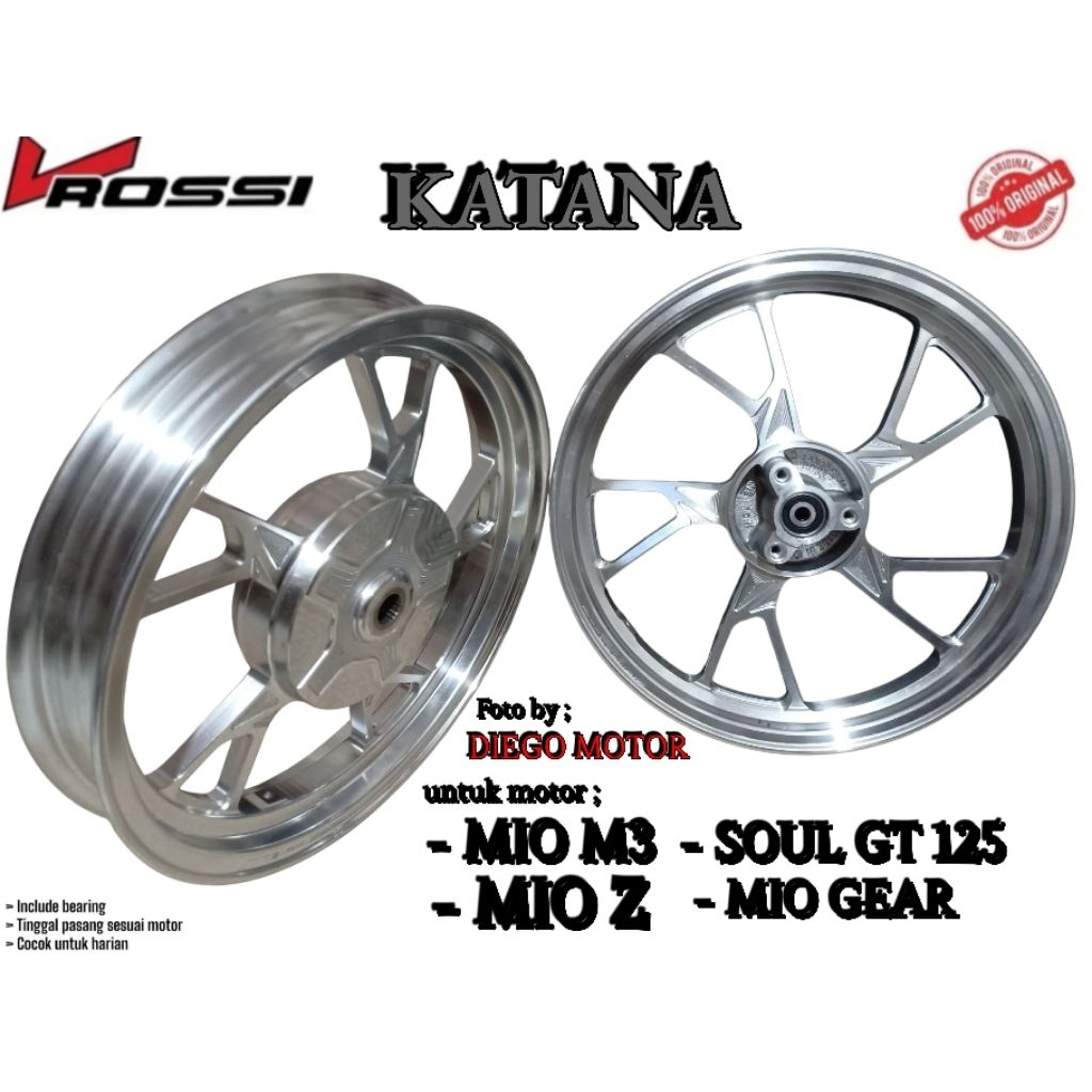 Velg Racing Vrossi Mio M3 /Mio Z /Soul Gt 125 /Fino 125 Sepasang/velg racing vrossi mio m3,mio z125,