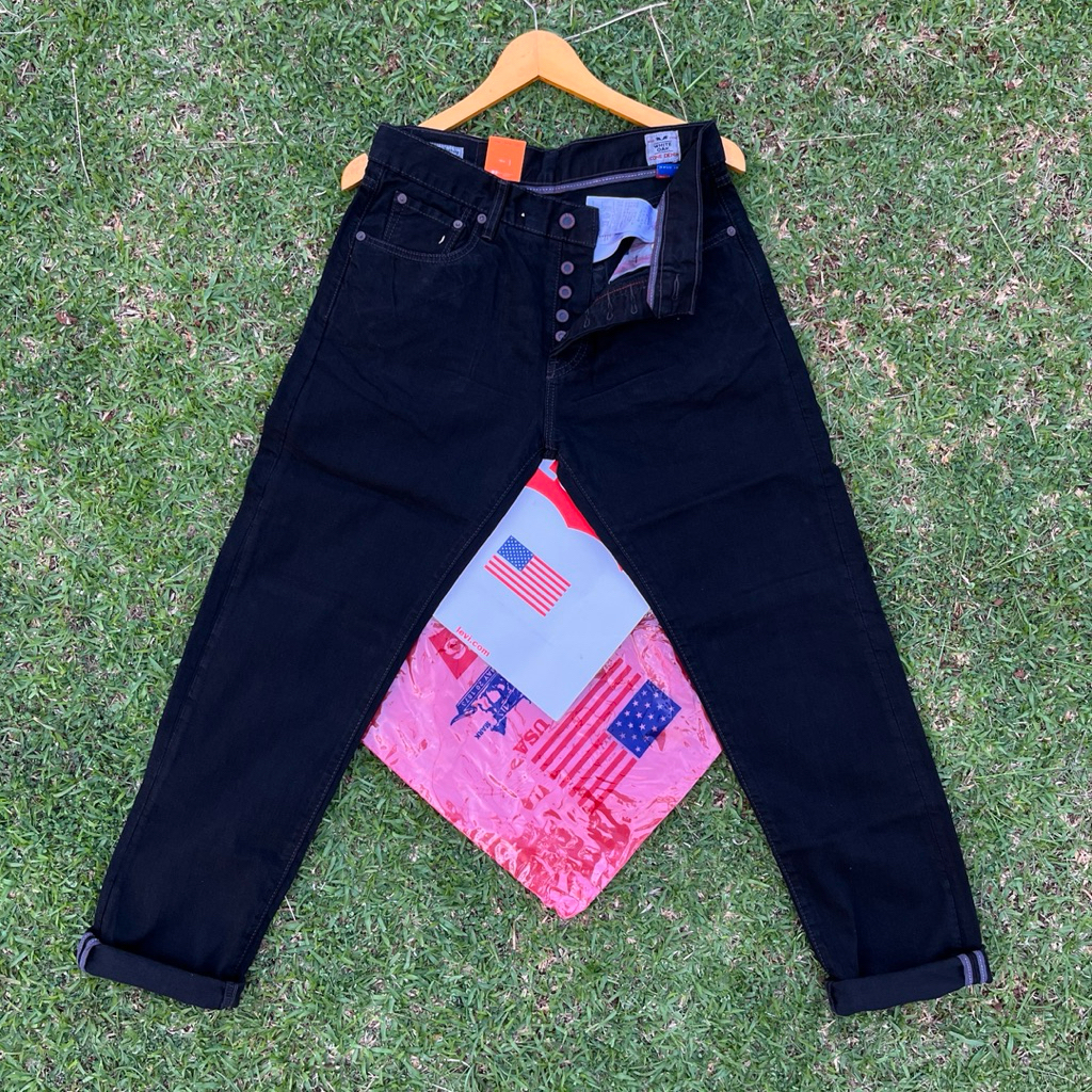 Celana Panjang Jeans Pria 501 USA Full Tack Reguler Fit Selvedge