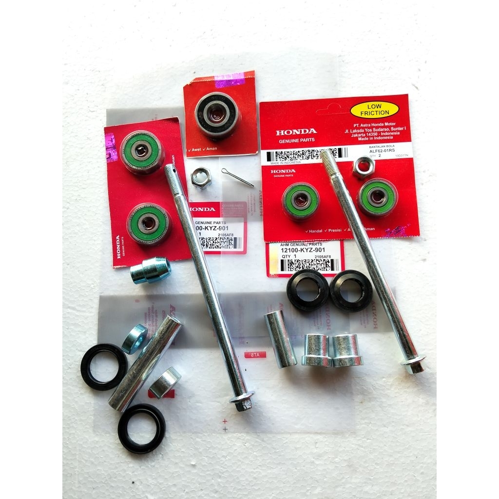 PAKET KOMPLIT AS + Bosh+ seal + bearing RODA DEPAN BELAKANG HONDA SUPRA X HELM IN BLADE NEW KHARISMA