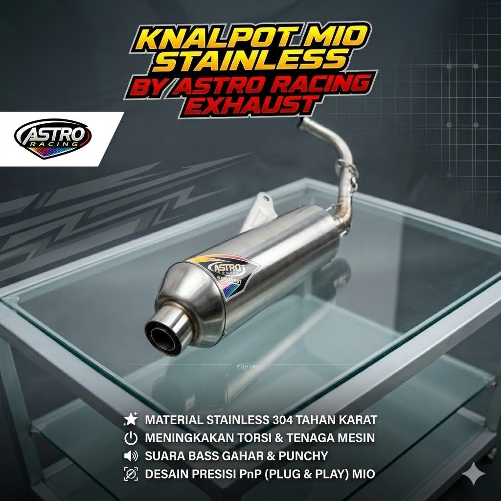 knalpot Mio sporty standar racing stainles for 200 CC .