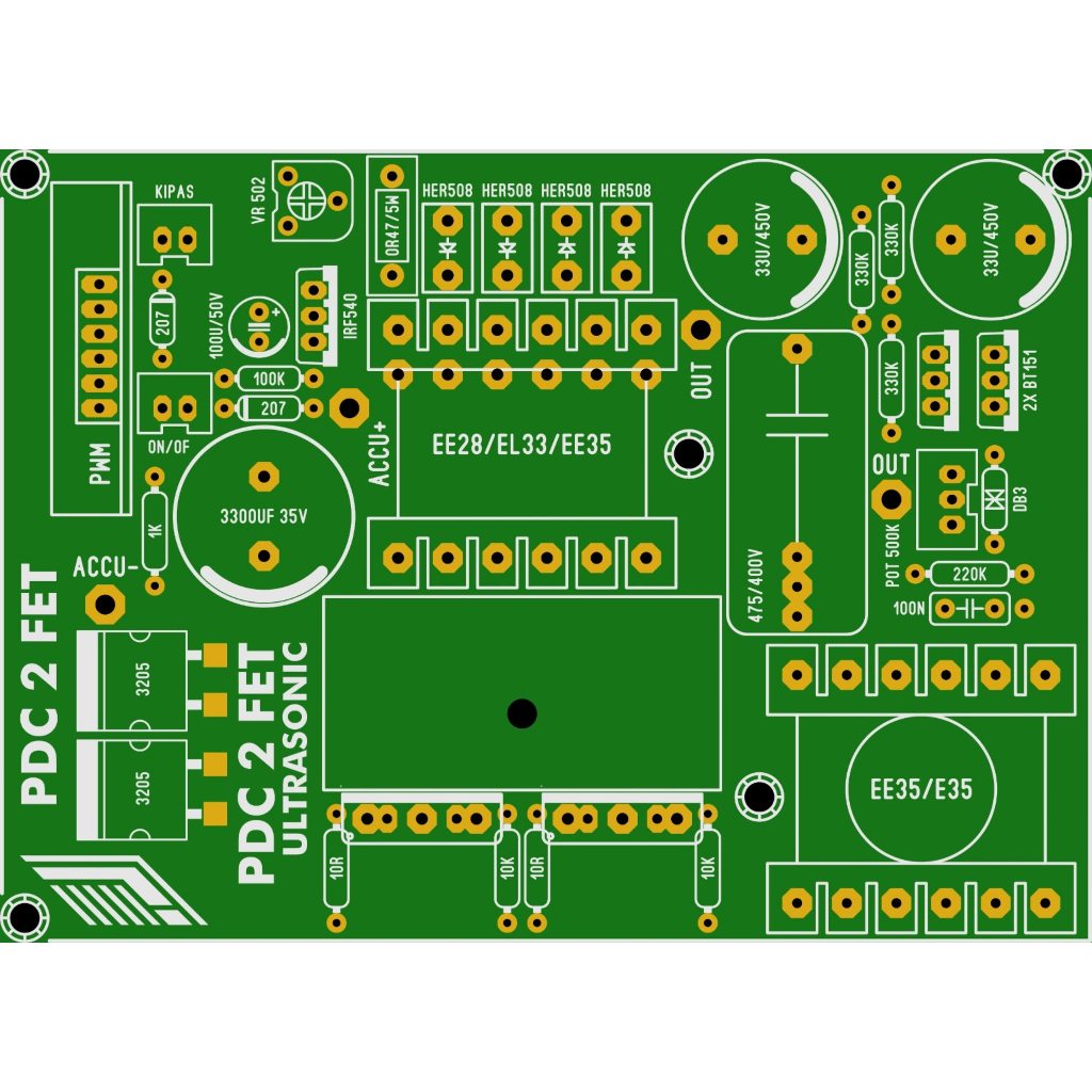 Apapuuuun Pcb Pdc 2 Fet Jumbo 12V Auto Fan Protector Bonus Pwm Ka3525 11X8Cm Pdc-005