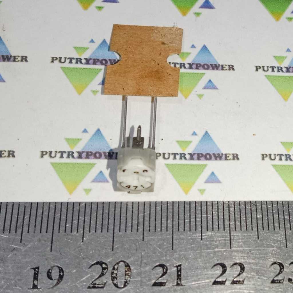 5PCS  trimpot abu abu putih 471 vr variable resistor 470r 470 ohm  potensiometer 3 kaki