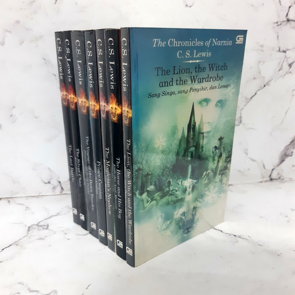 Novel The Chronicles of Narnia Fullset 7 Buku (Preloved Ori) C.S. Lewis