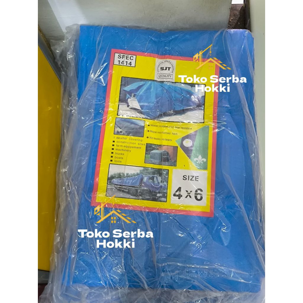 Tenda Biru A3 / Terpal Biru Dalam Warna Silver A3 (4x6)