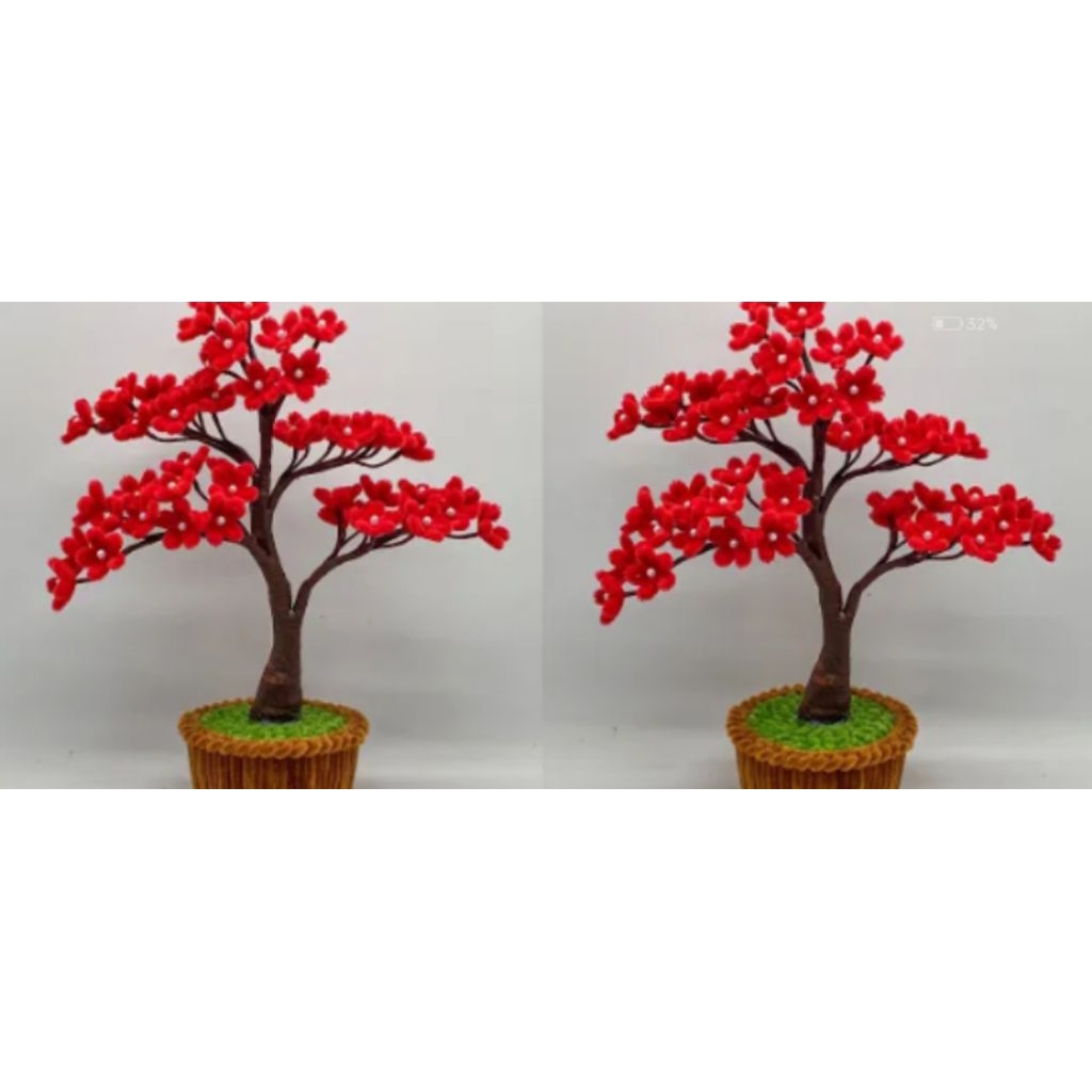 Bunga Kawat Bulu Pohon Bonsai Sakura/Cherry Blossom Dekorasi Rumah