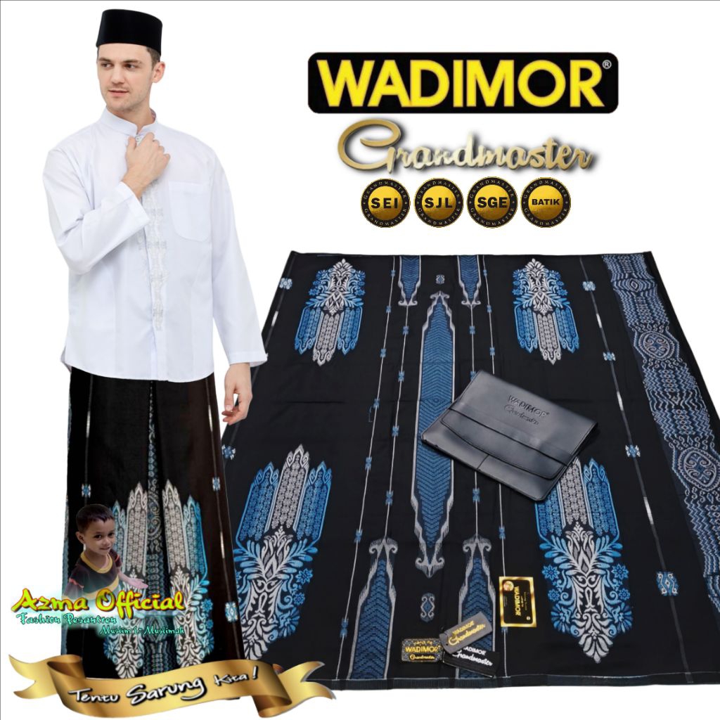Sarung Wadimor Jacquard Grandmaster Full Songket Timbul Motif Terbaru