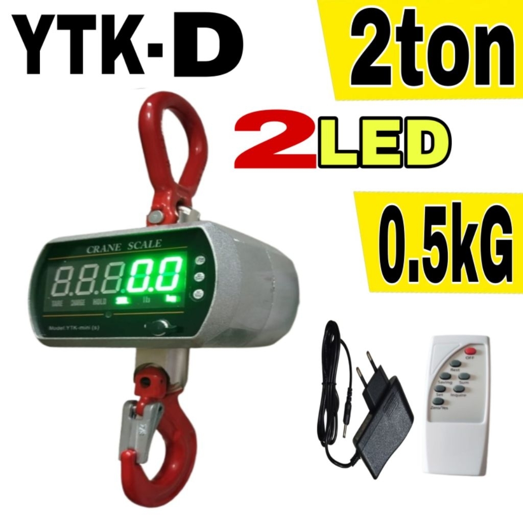 (TJ) 2ton 2000kg crane scale timbangan gantung digital 2 ton