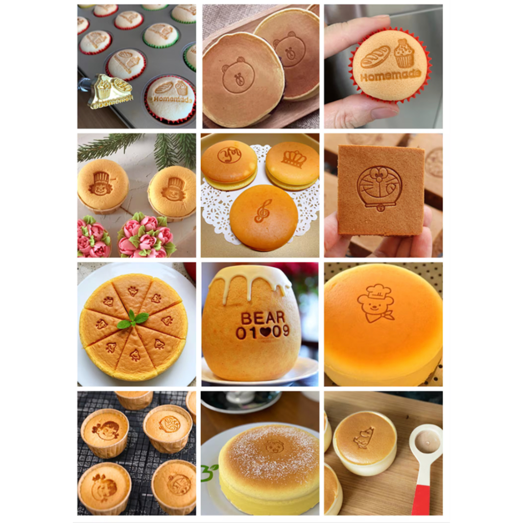 Cake Stamp Bakar Hot Stamp Kuningan Custom Desain Ukuran Sesuai Keinginan / Stempel Logo Kue Hot Sta