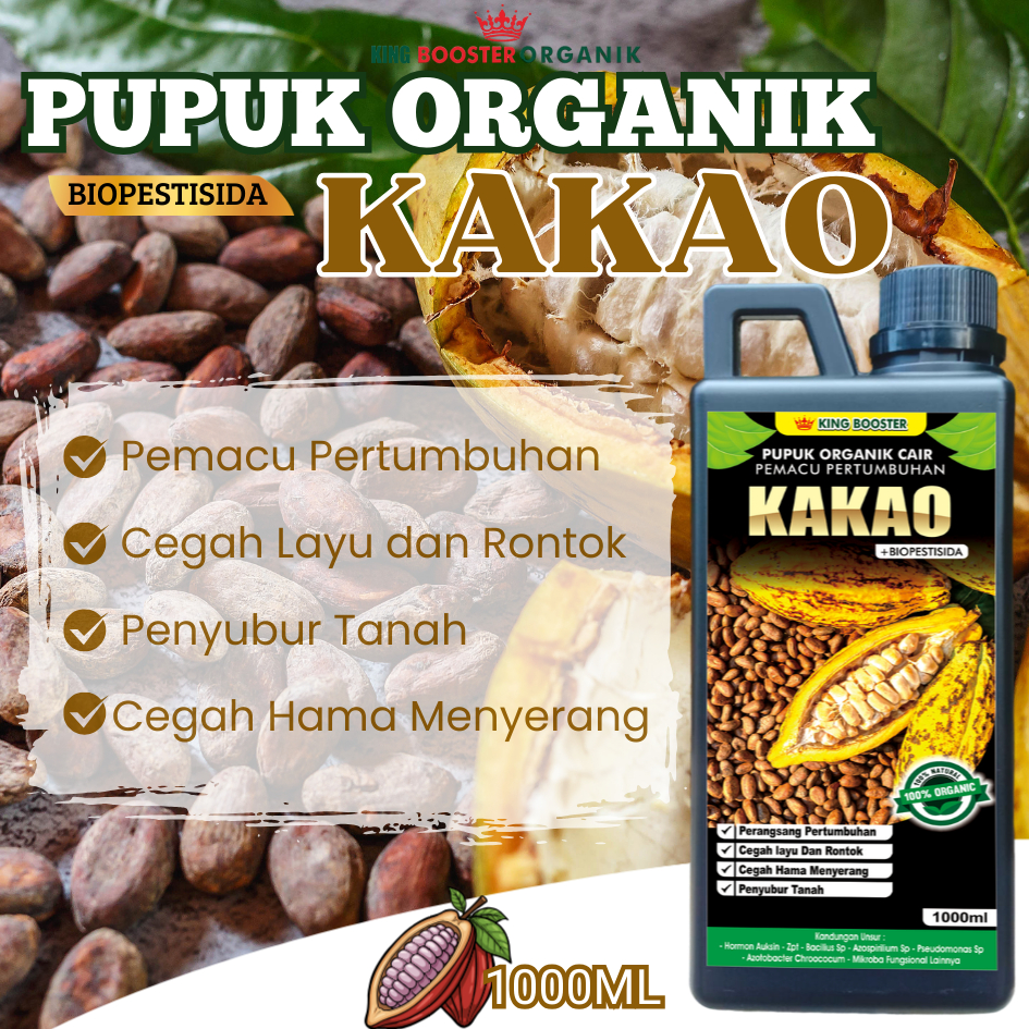 Booster Organik Kakao Pupuk Organik Cair 1Liter Kakao,Pemacu Pertumbuhan,Cepat Berbuah