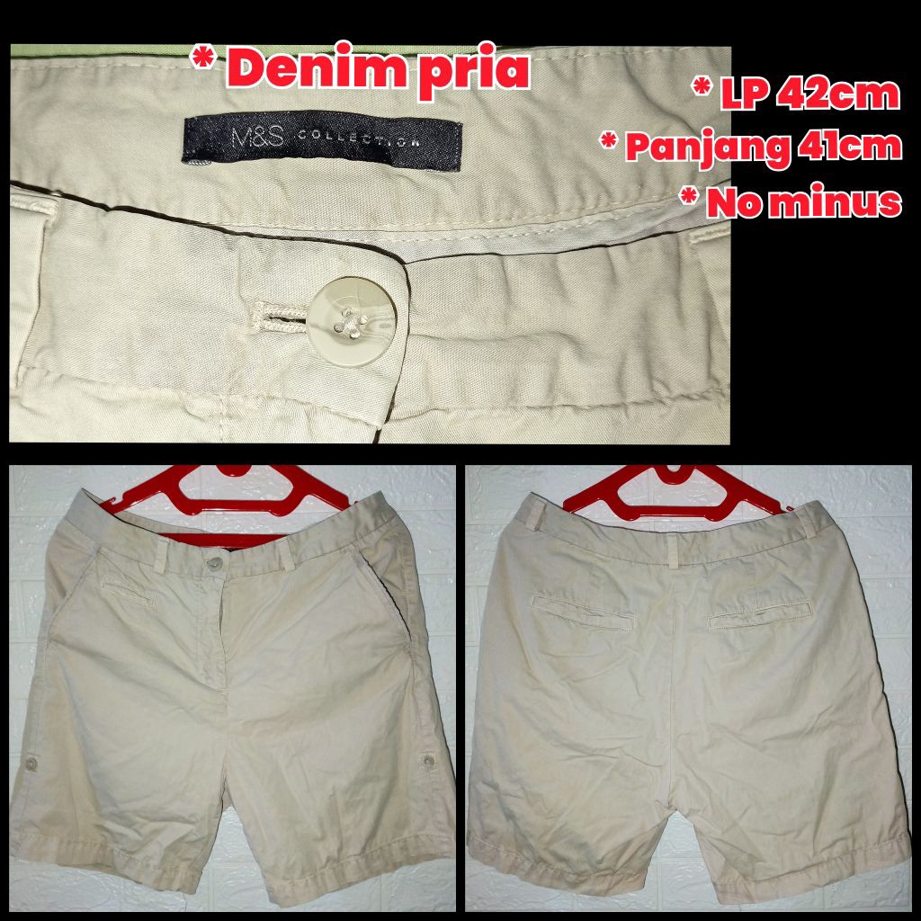 * Celana denim pendek pria preloved