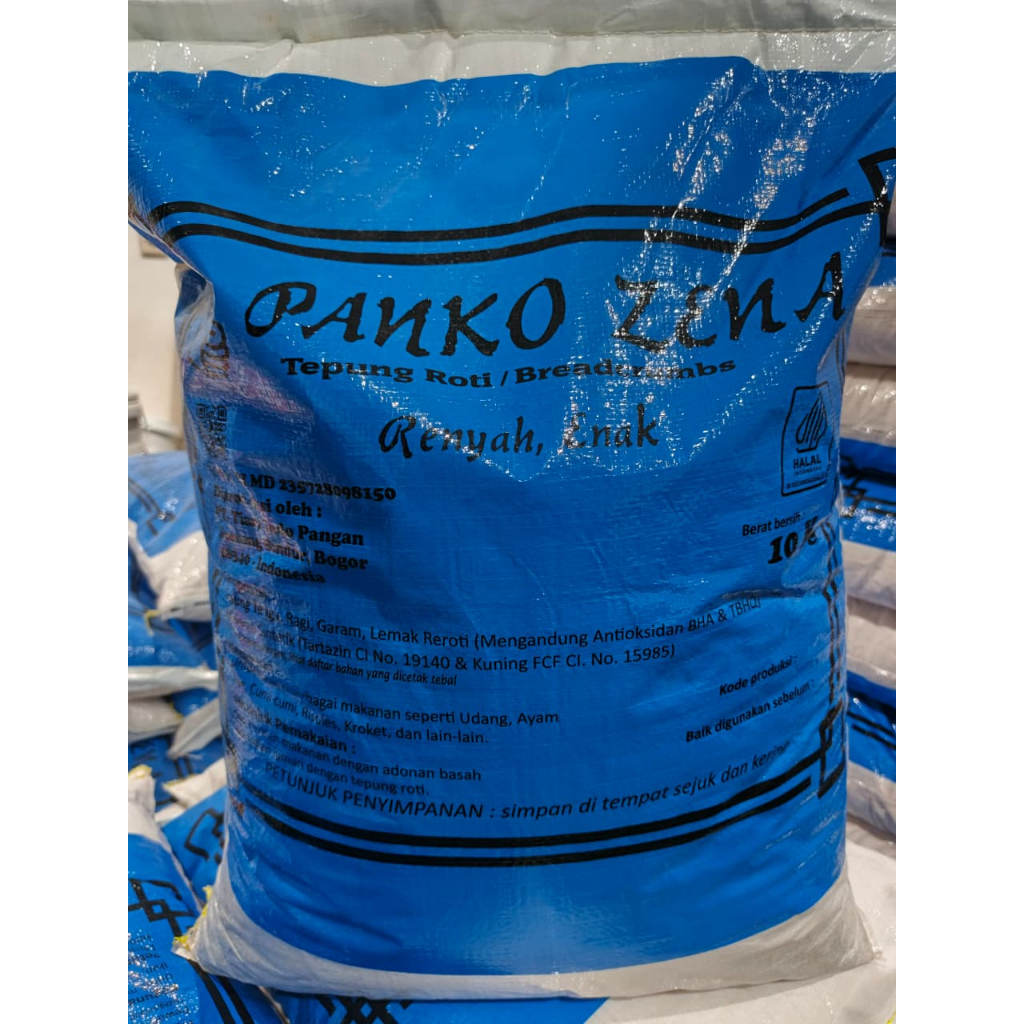 1 ZAK TEPUNG PANIR MIX PANKO ZENA /PANCO ZENA MIX  BREAD CRUMB ( 10 KG )