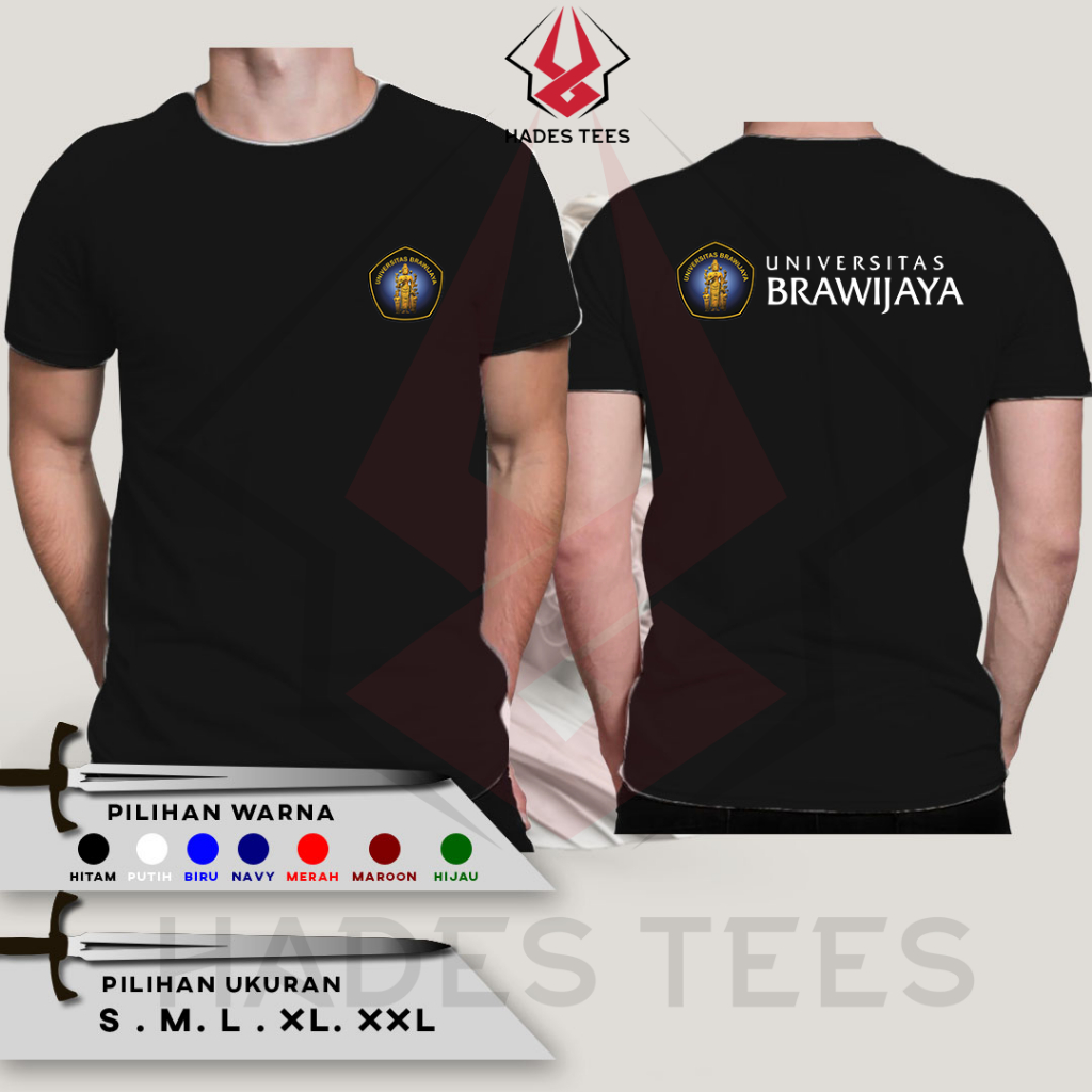 Kaos Baju "UB" UNIVERSITAS BRAWIJAYA Kaos Distro Combed 30S