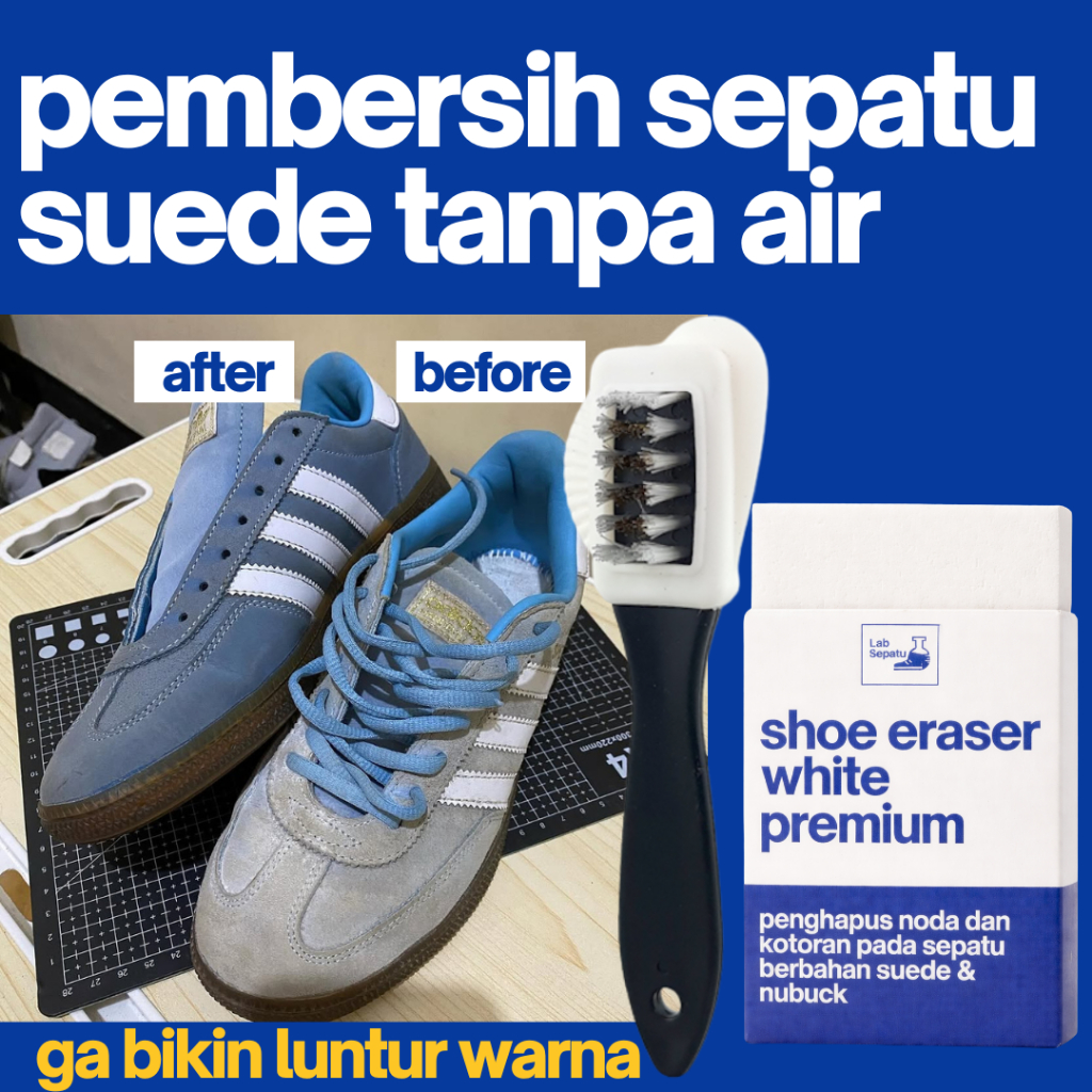Pembersih Sepatu Suede Nubuck Premium Tanpa Air Eraser Brush Shoe Eraser