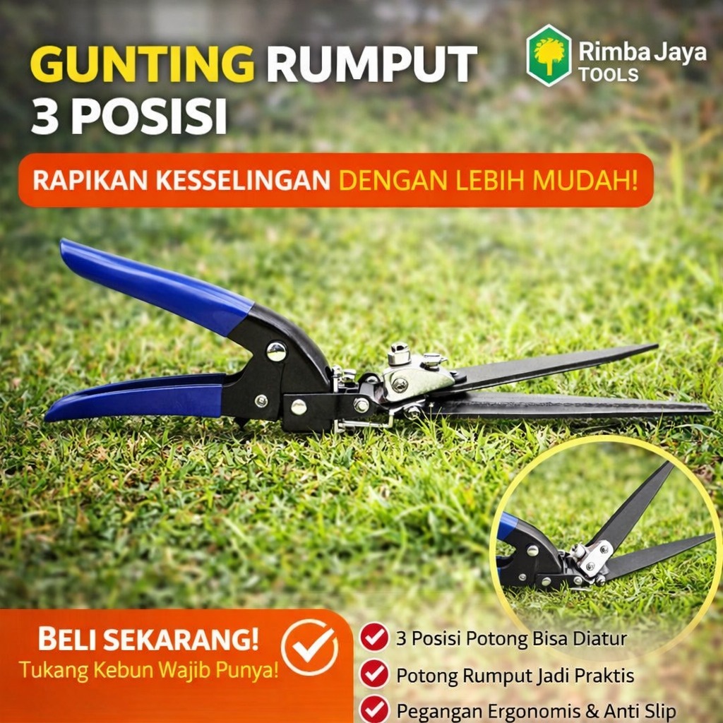Gunting Rumput 3 Fungsi Posisi - Alat Pemotong Gunting original TORA