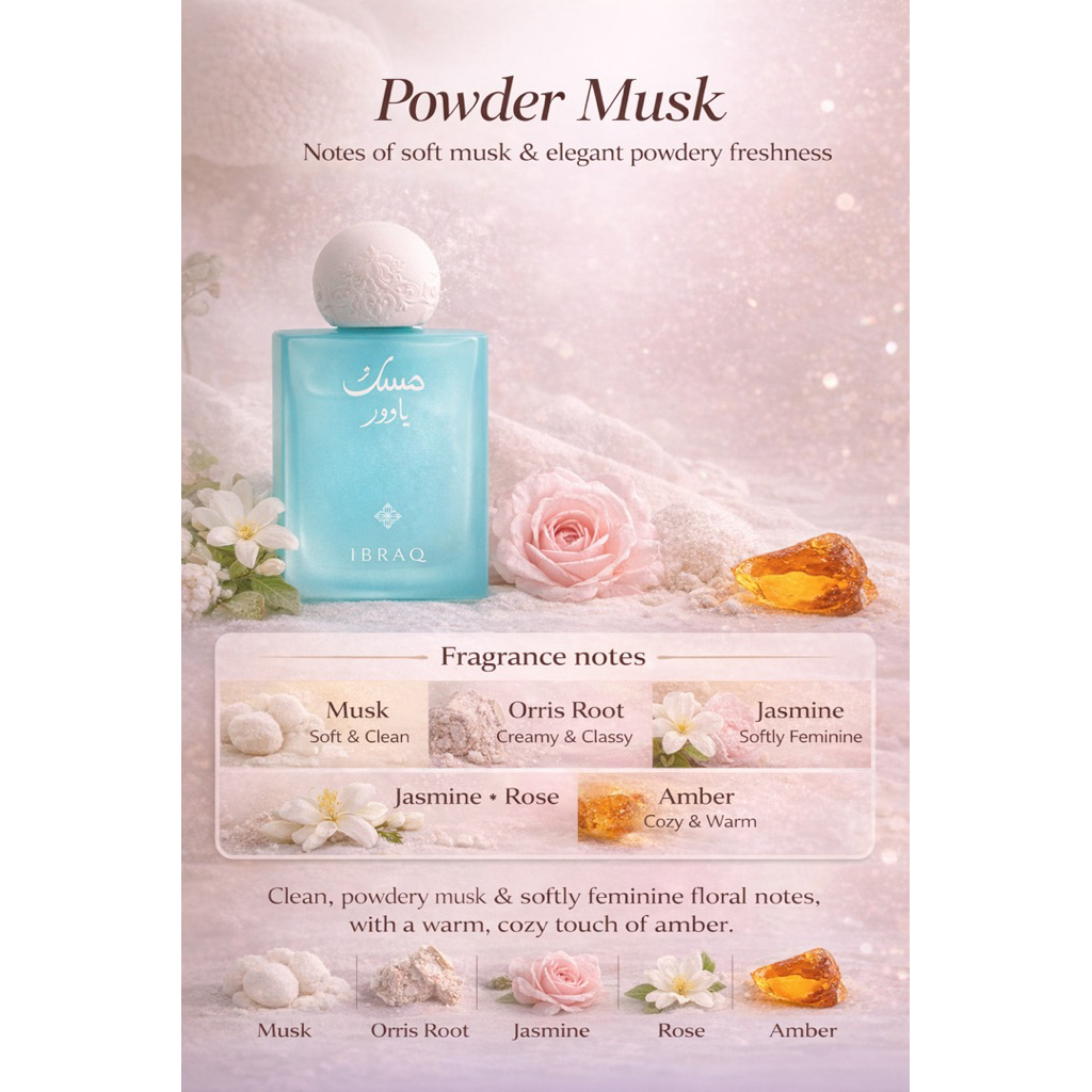 parfume ibrahim al qurasyi Powder Musk Decant