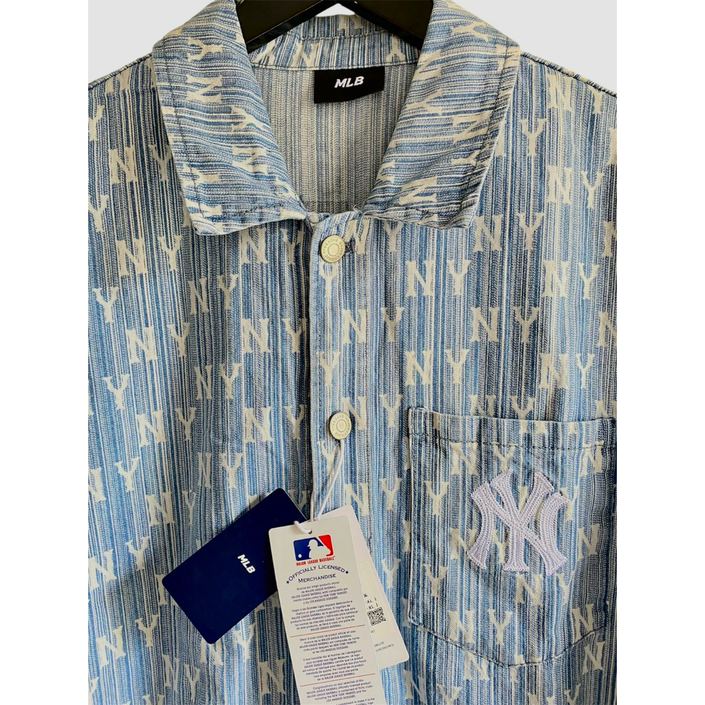 Long Sleeve Shirt MLB NY Monogram Denim